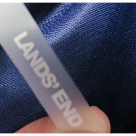 Lands End Swim Top Size 26W Tankini Navy Blue White Polka Dot Adjustable Straps - Picture 5 of 6